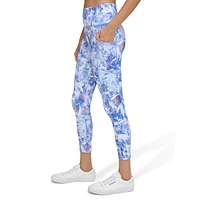 Printed High-Waist Cropped Tights
