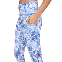 Printed High-Waist Cropped Tights