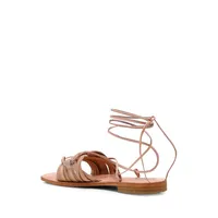 Cami Huarache Leather Wrap Sandal Flats
