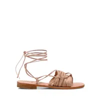 Cami Huarache Leather Wrap Sandal Flats