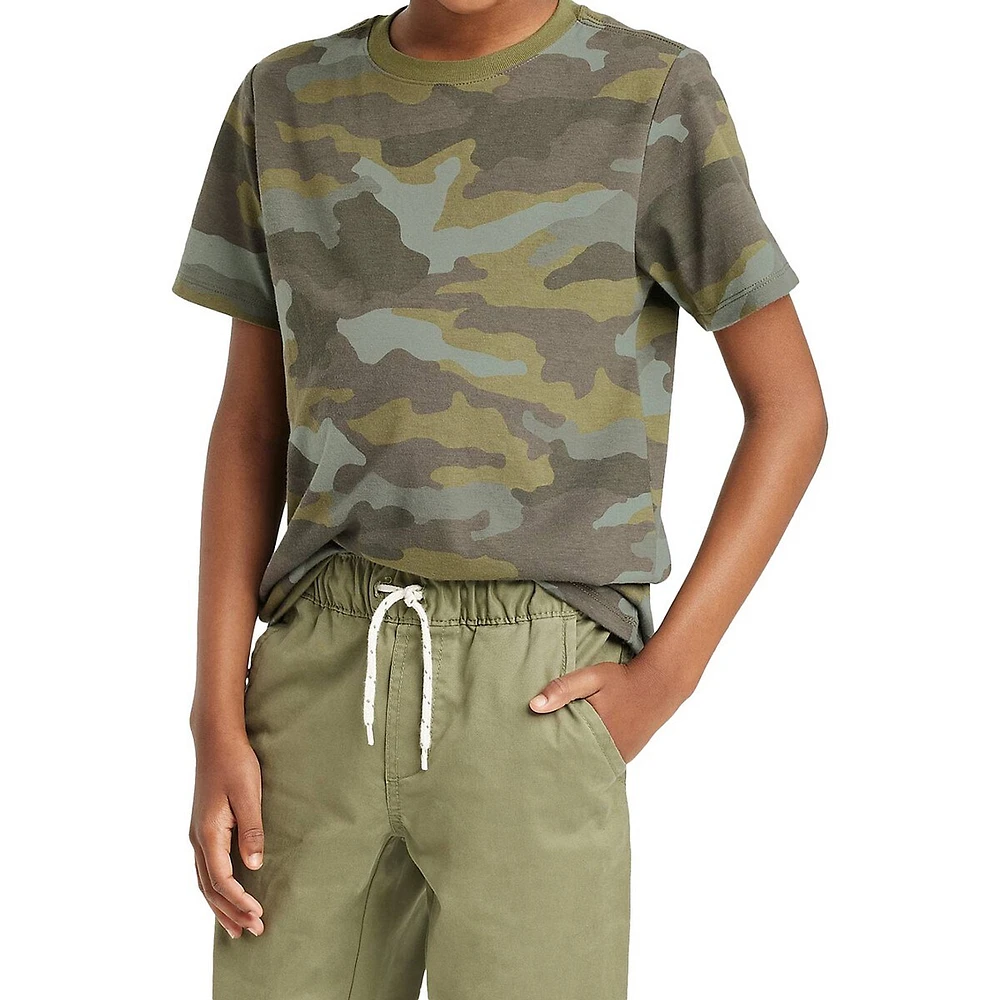 Boy's Favourite Tee Camo-Print T-Shirt