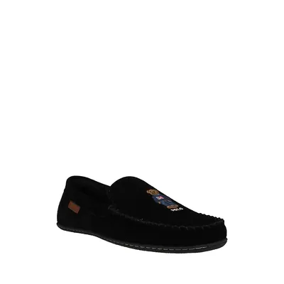 Collins Bear Faux Fur-Lined Suede Loafers
