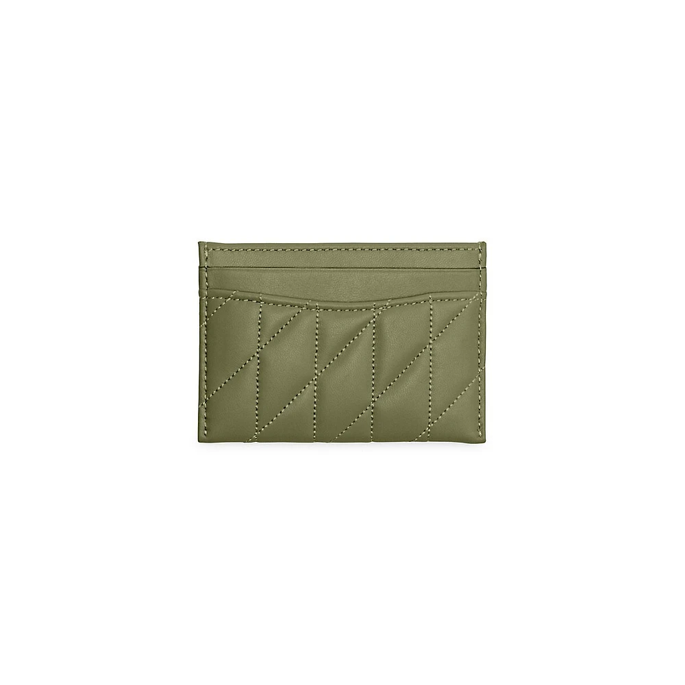 Pillow-Quilted Leather Card Case
