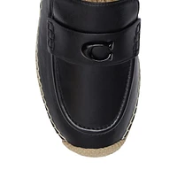 Camilla Leather Espadrille Loafers