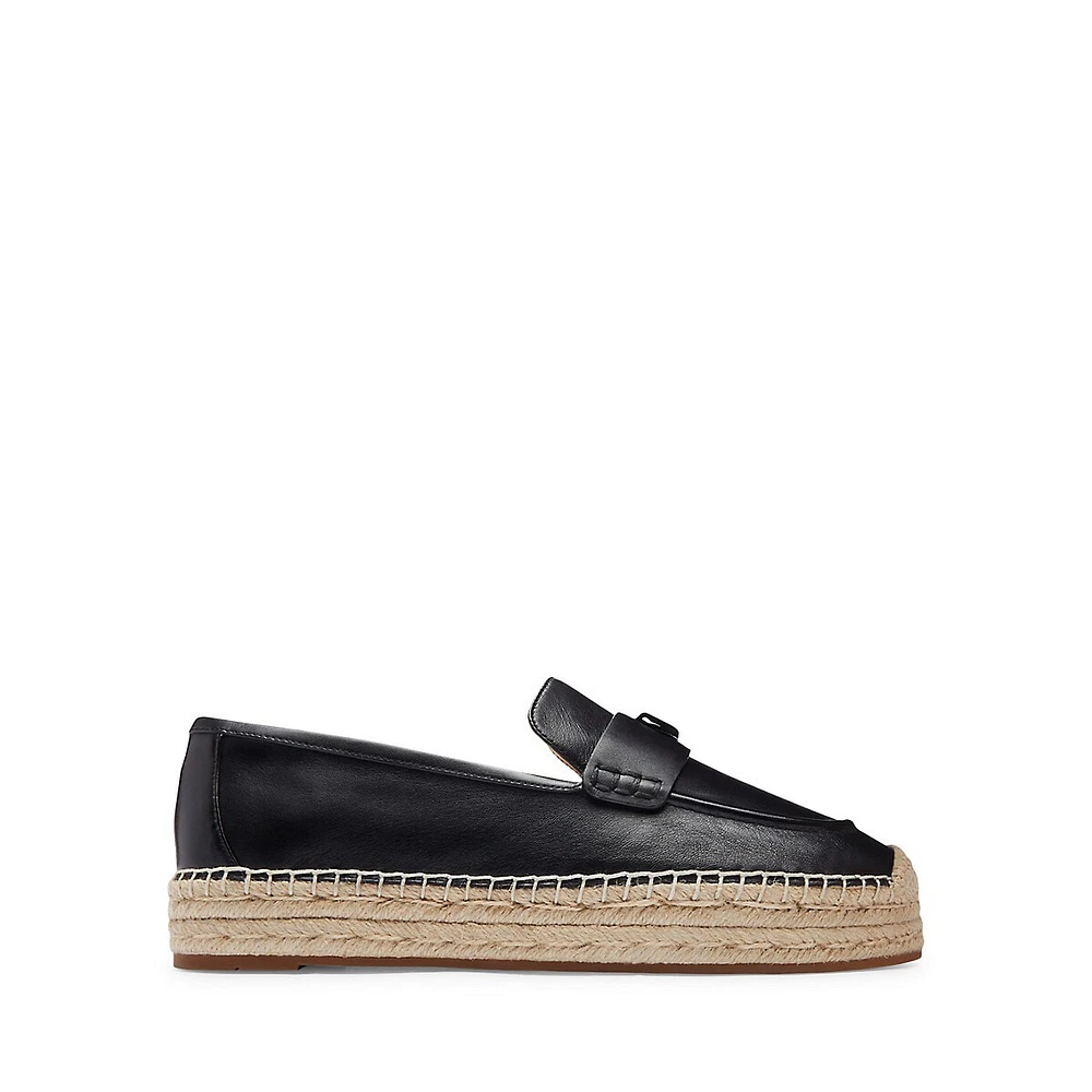 Camilla Leather Espadrille Loafers