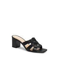 Nikki Signature C Leather Slide Sandals