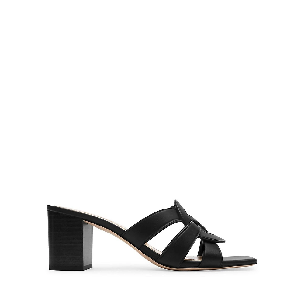 Nikki Signature C Leather Slide Sandals