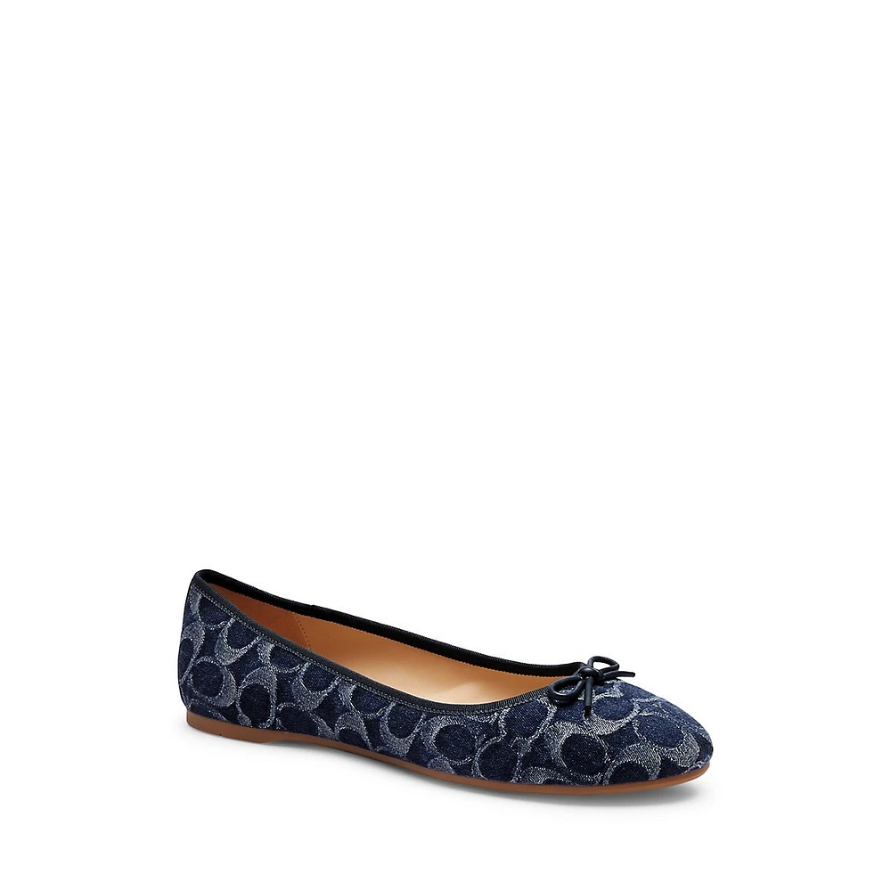 Abigail Signature Denim Ballet Flats