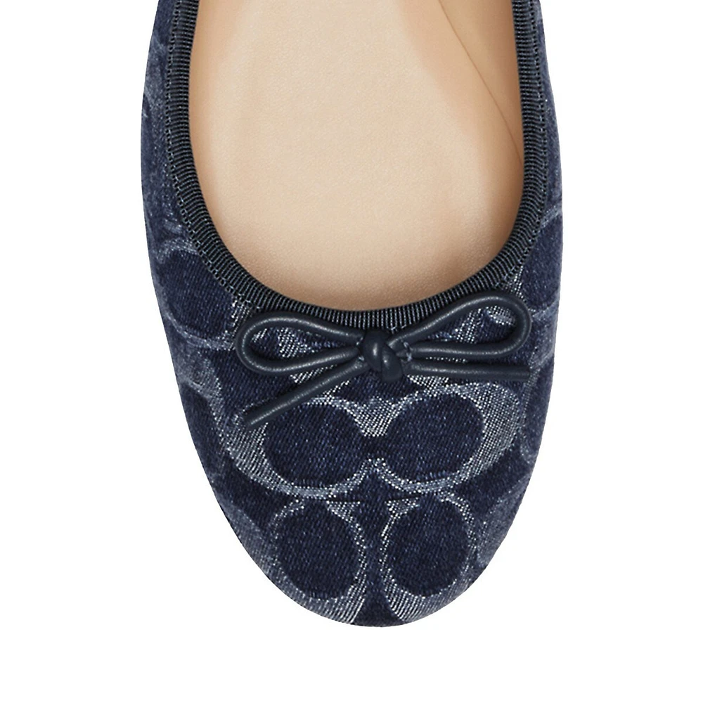 Abigail Signature Denim Ballet Flats