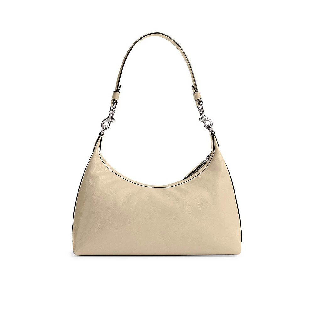 Glazed Leather Juliet Shoulder Bag