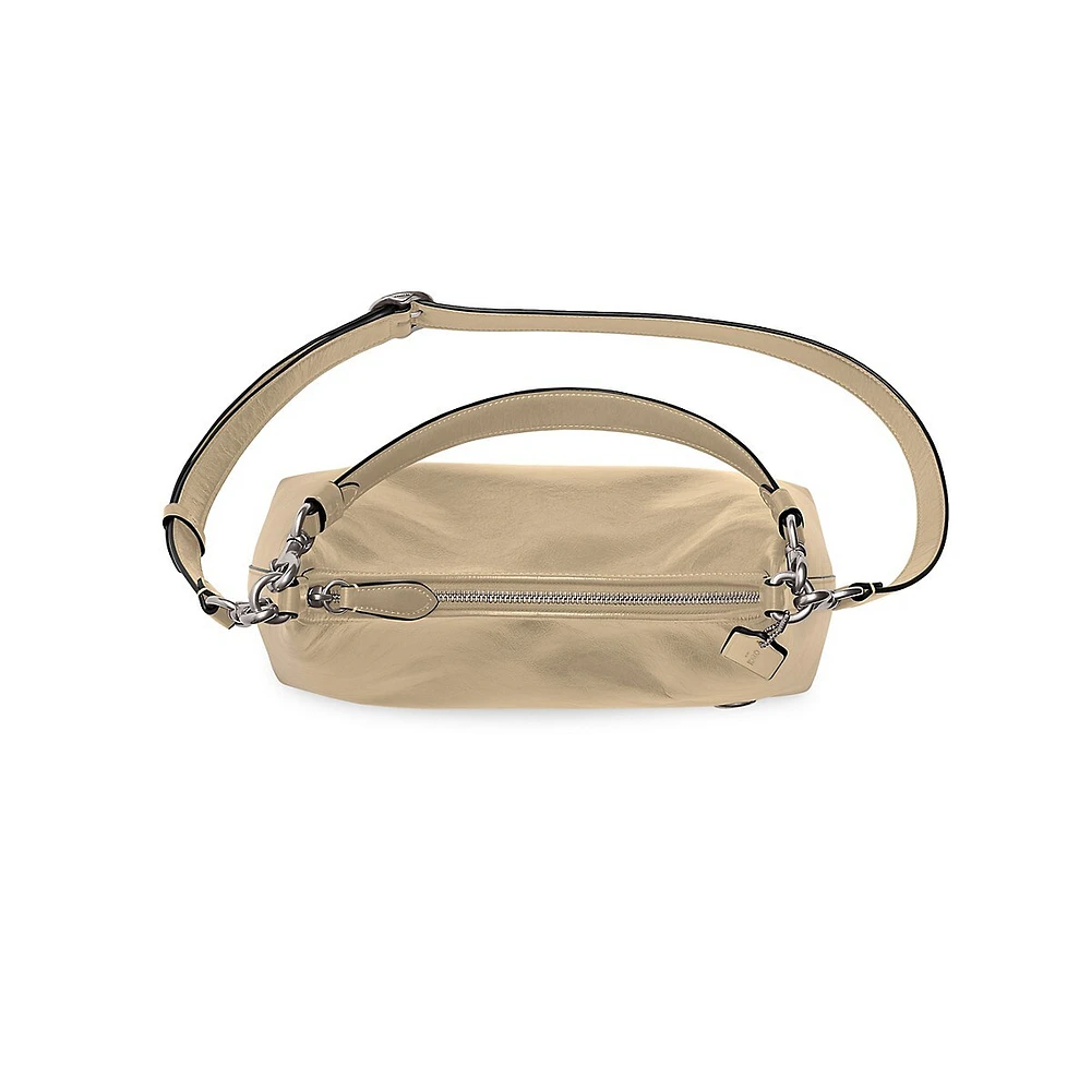 Glazed Leather Juliet Shoulder Bag