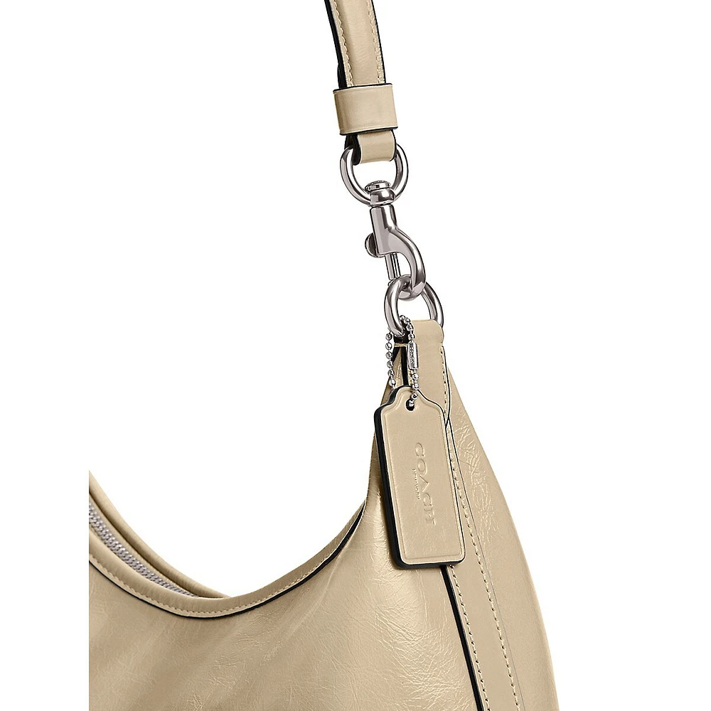 Glazed Leather Juliet Shoulder Bag