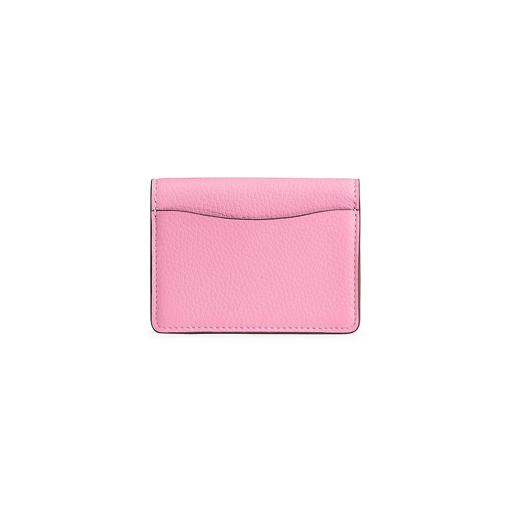 Pebbled Leather Essential Half Flap Card Case