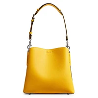 Colourblock Leather Willow Bucket Bag