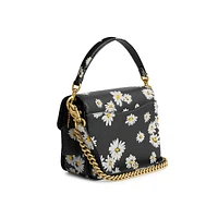Floral Leather Cassie Crossbody