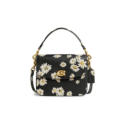 Floral Leather Cassie Crossbody