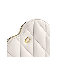 Heart Quilted Leather Crossbody Bag