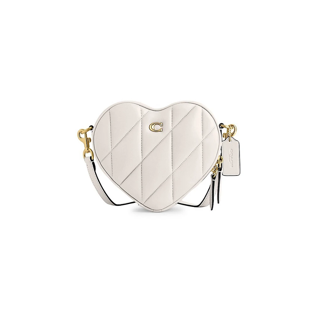 Heart Quilted Leather Crossbody Bag