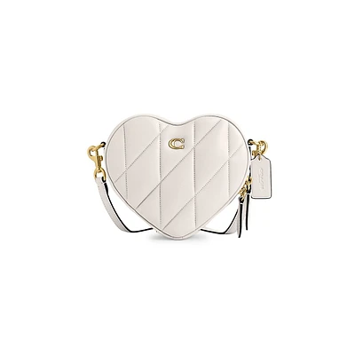Heart Quilted Leather Crossbody Bag