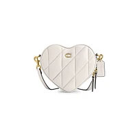 Heart Quilted Leather Crossbody Bag