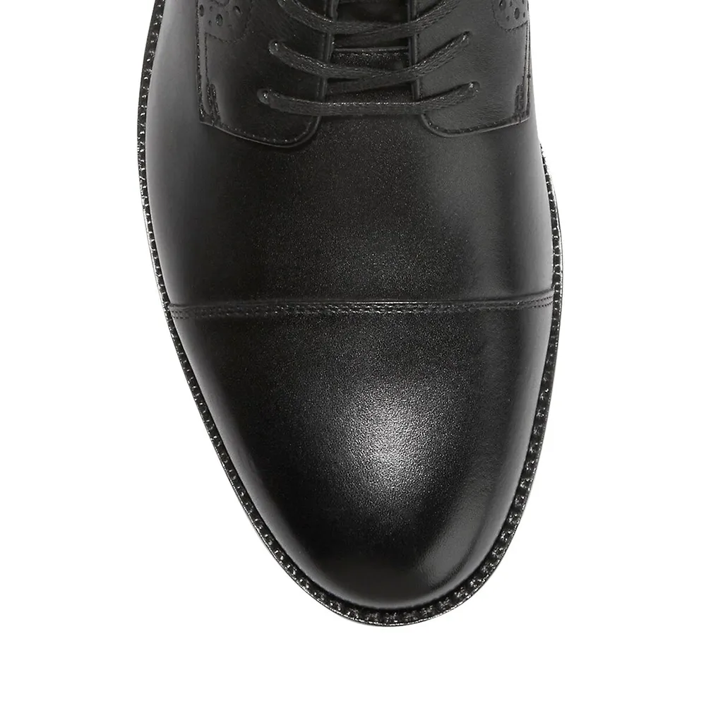 Grand Leather-Blend Cap-Toe Oxford Shoes