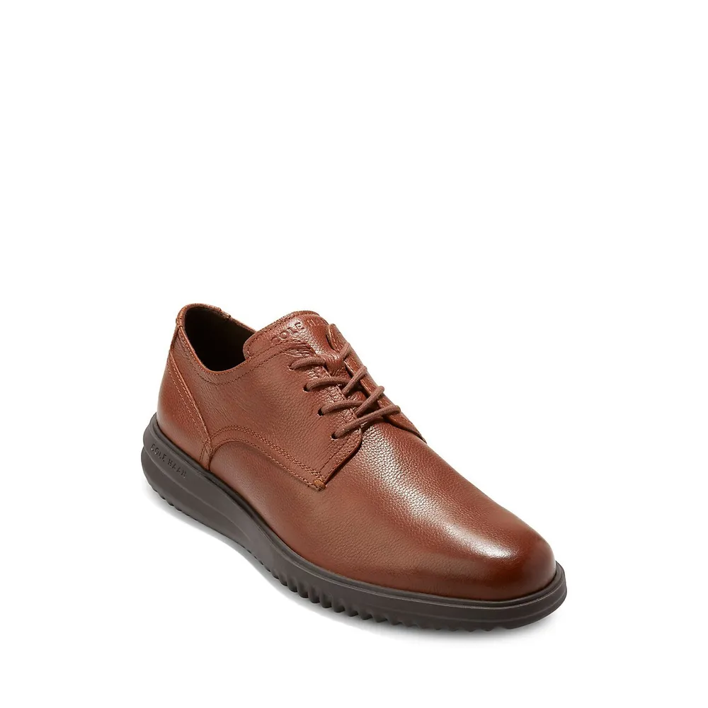 Oxfords à bout uni en cuir Grand+