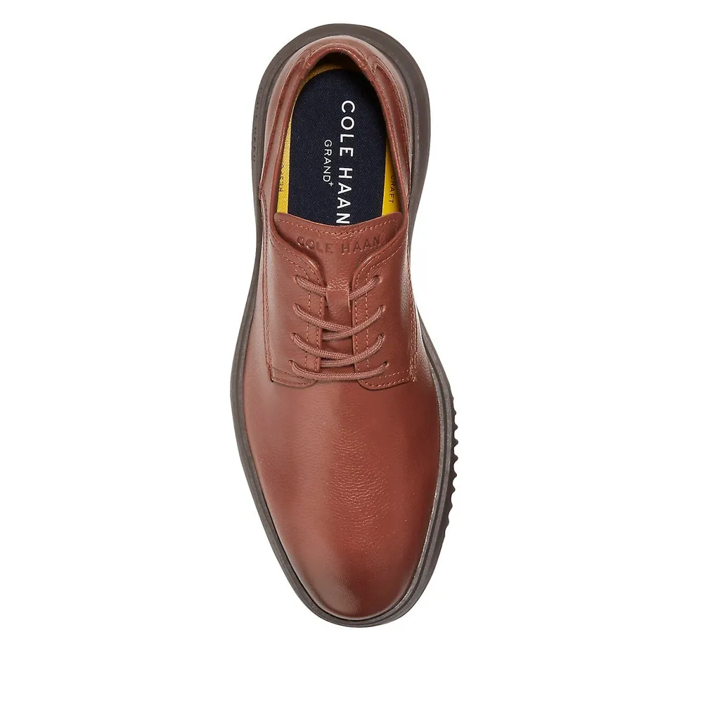 Grand+ Plain-Toe Leather Oxfords