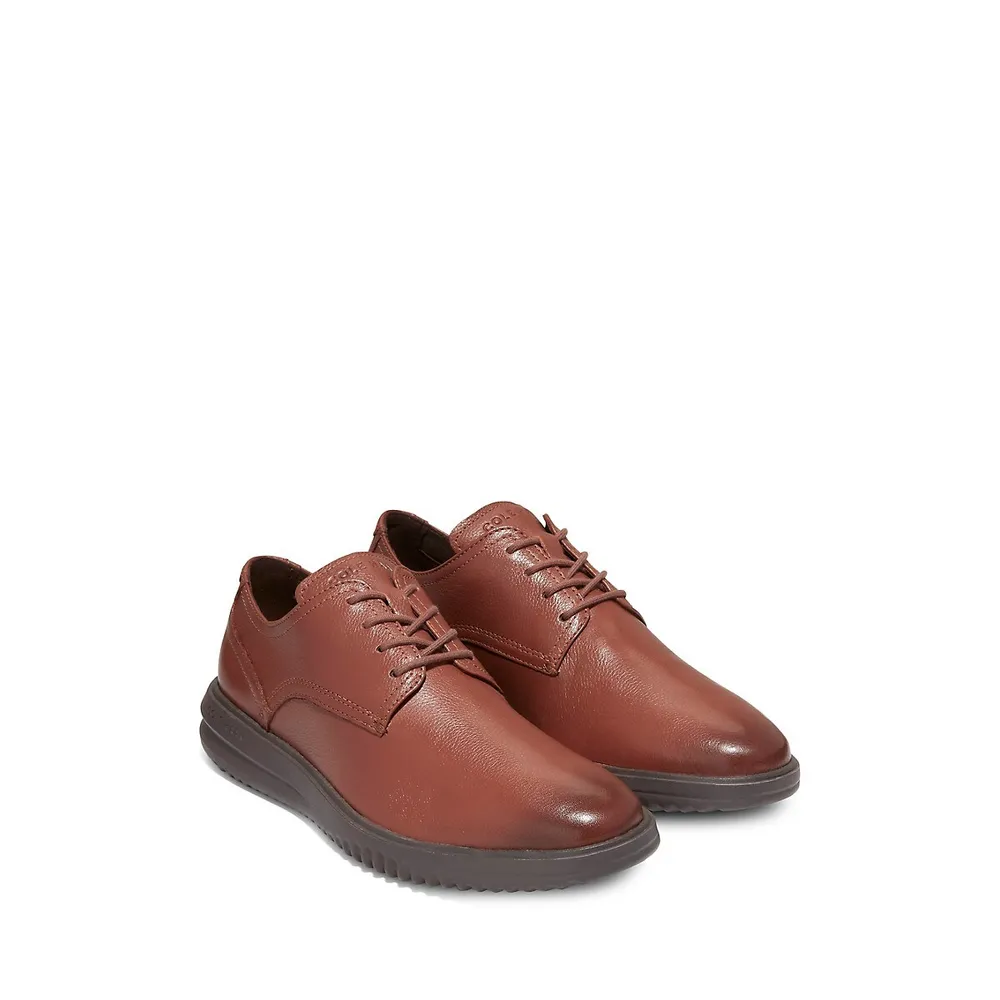 Grand+ Plain-Toe Leather Oxfords