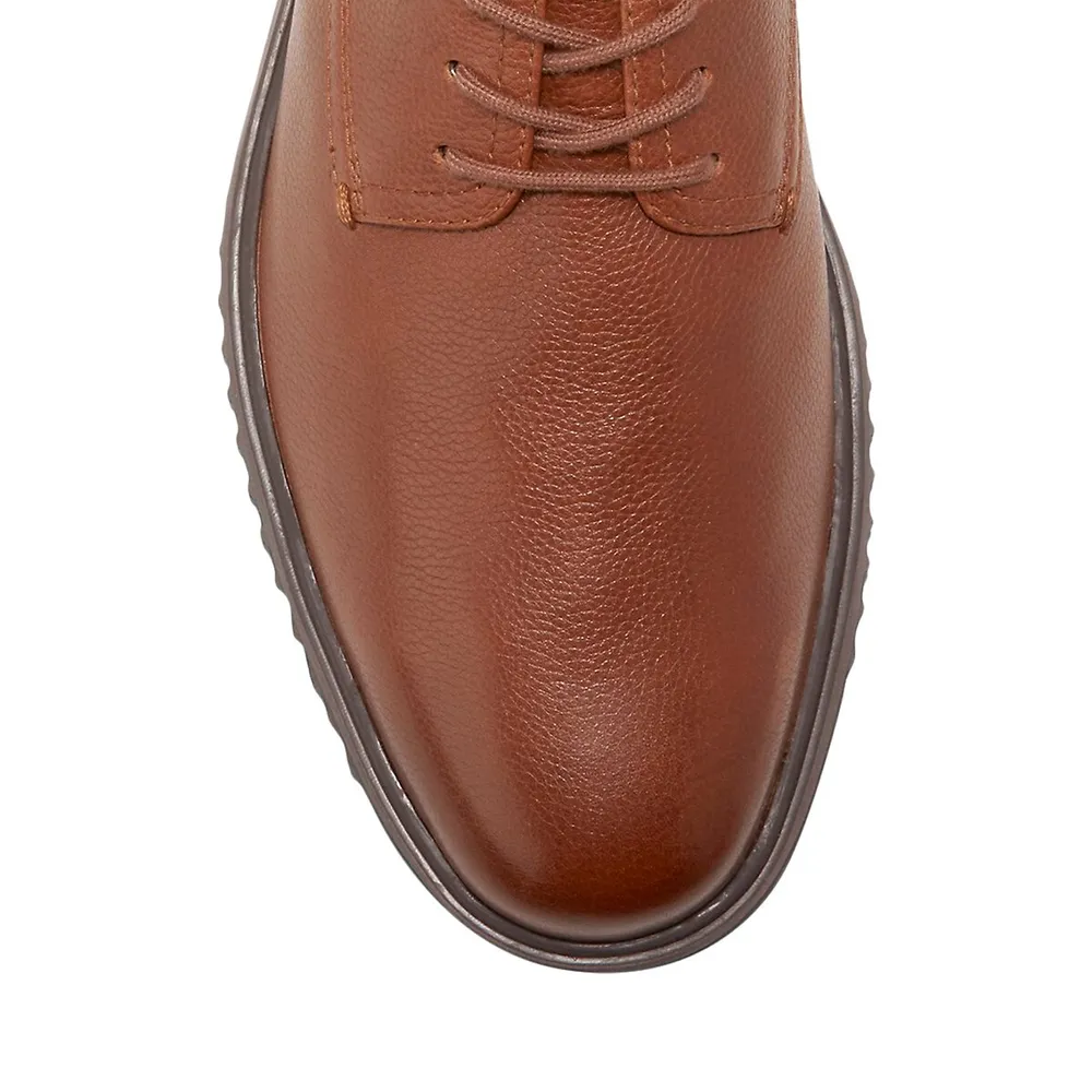 Oxfords à bout uni en cuir Grand+