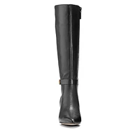 Elena Point-Toe Block-Heel Tall Boots