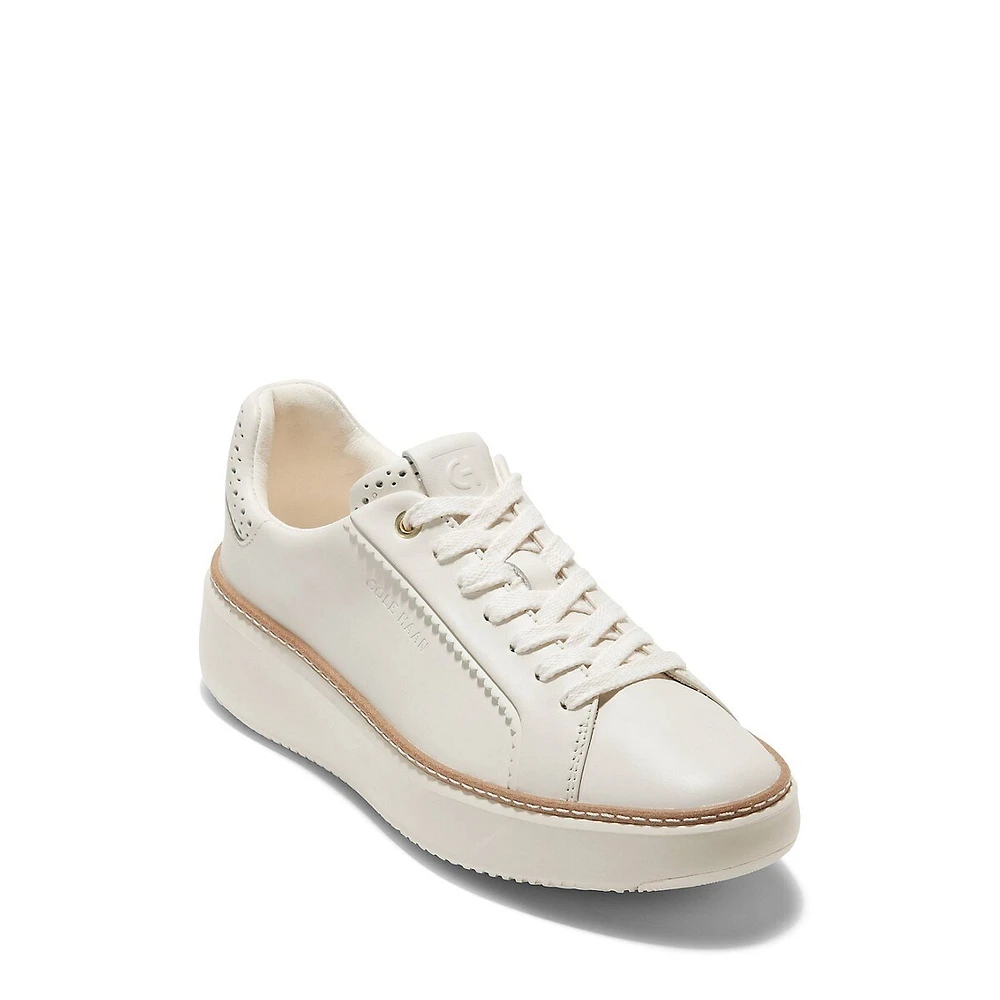 Women's College Town GrandPro Topspin Leather Platform Sneakers