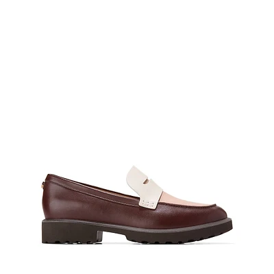 Women's Geneva Leather Penny Loafers