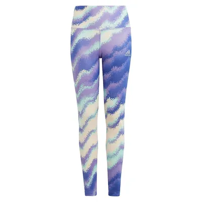 Girl's Aeroready High-Rise Printed Leggings