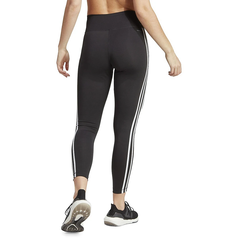 Train Essentials 3-Stripes High-Waisted Ankle Leggings