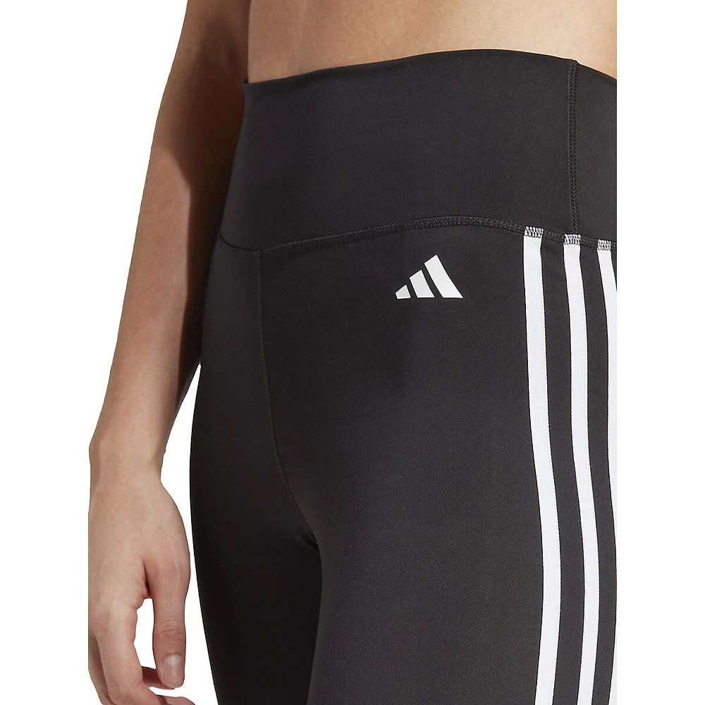 Train Essentials 3-Stripes High-Waisted Ankle Leggings