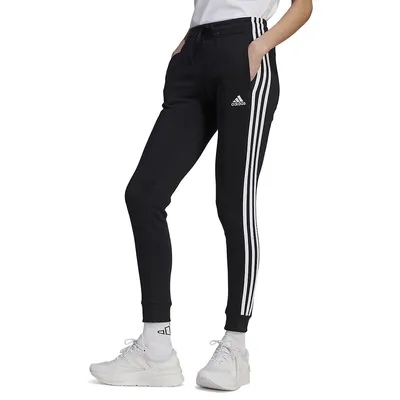 Esentials 3-Stripes Fleece Slim Trackpants