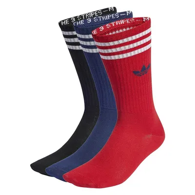 Men's 3-Pair Solid Crew Socks