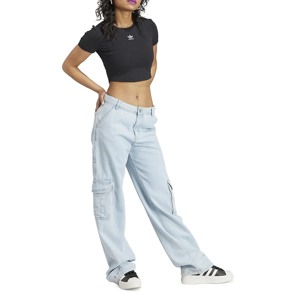 Essentials Ribbed Cropped T-Shirt
