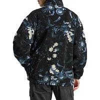 Allover Print Flower Fleece Jacket