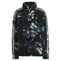 Allover Print Flower Fleece Jacket