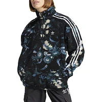 Allover Print Flower Fleece Jacket