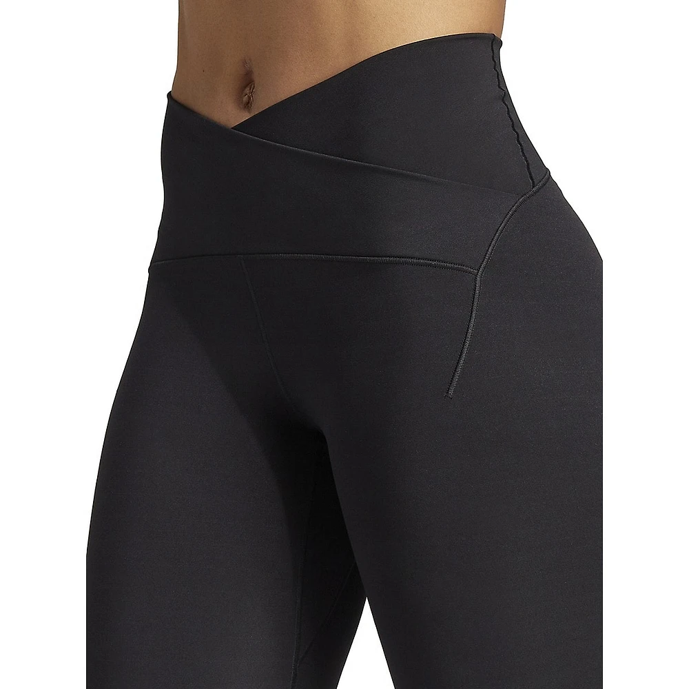 Yoga Studio Luxe Crossover Waistband Ankle Leggings