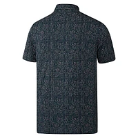 PrimeGreem Power Grid-Print Polo Shirt