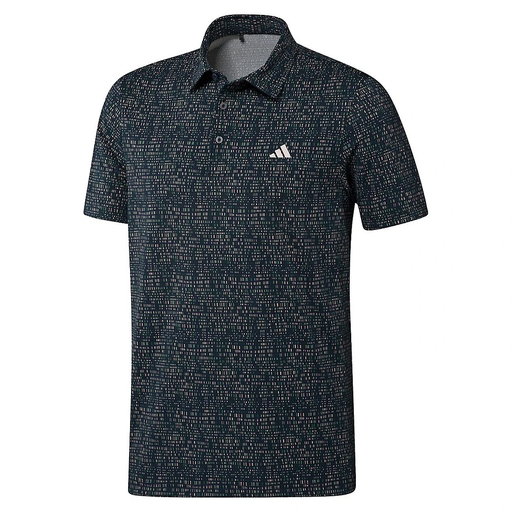 PrimeGreem Power Grid-Print Polo Shirt