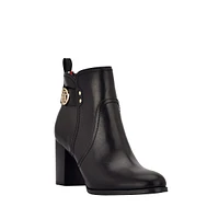 Daciee Monogram-Strap Ankle Boots