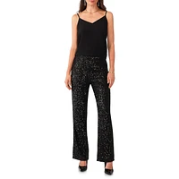Flared Sequin Pants