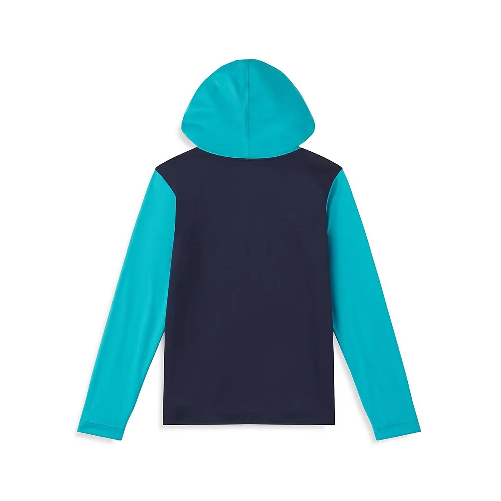 Boy's Active Rec Long-Sleeve Hooded Swim T-Shirt