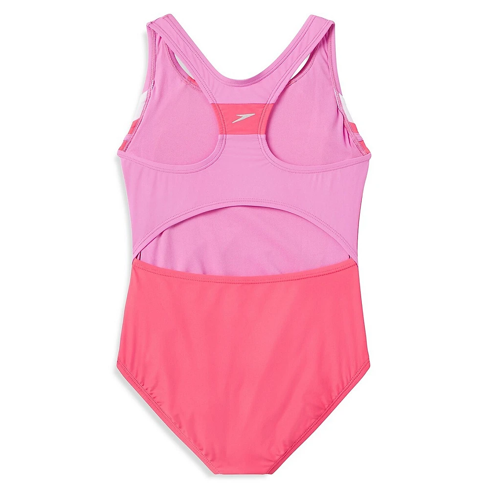 Girl's Infinity Splice One-Piece Swimsuit