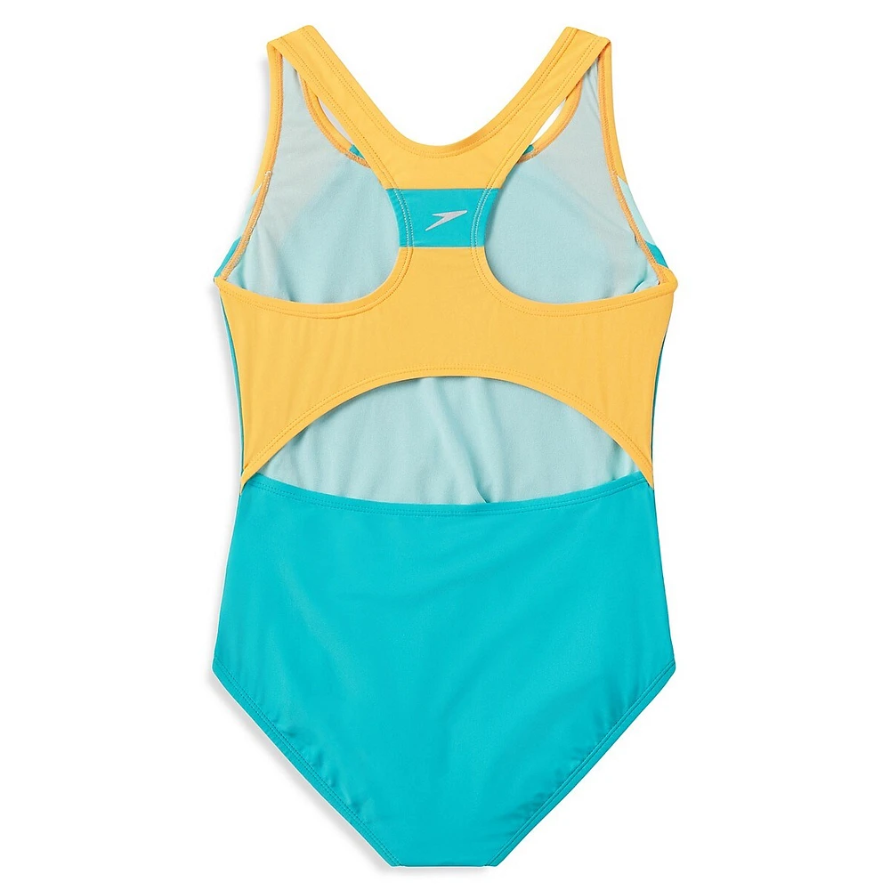 Girl's Infinity Splice One-Piece Swimsuit