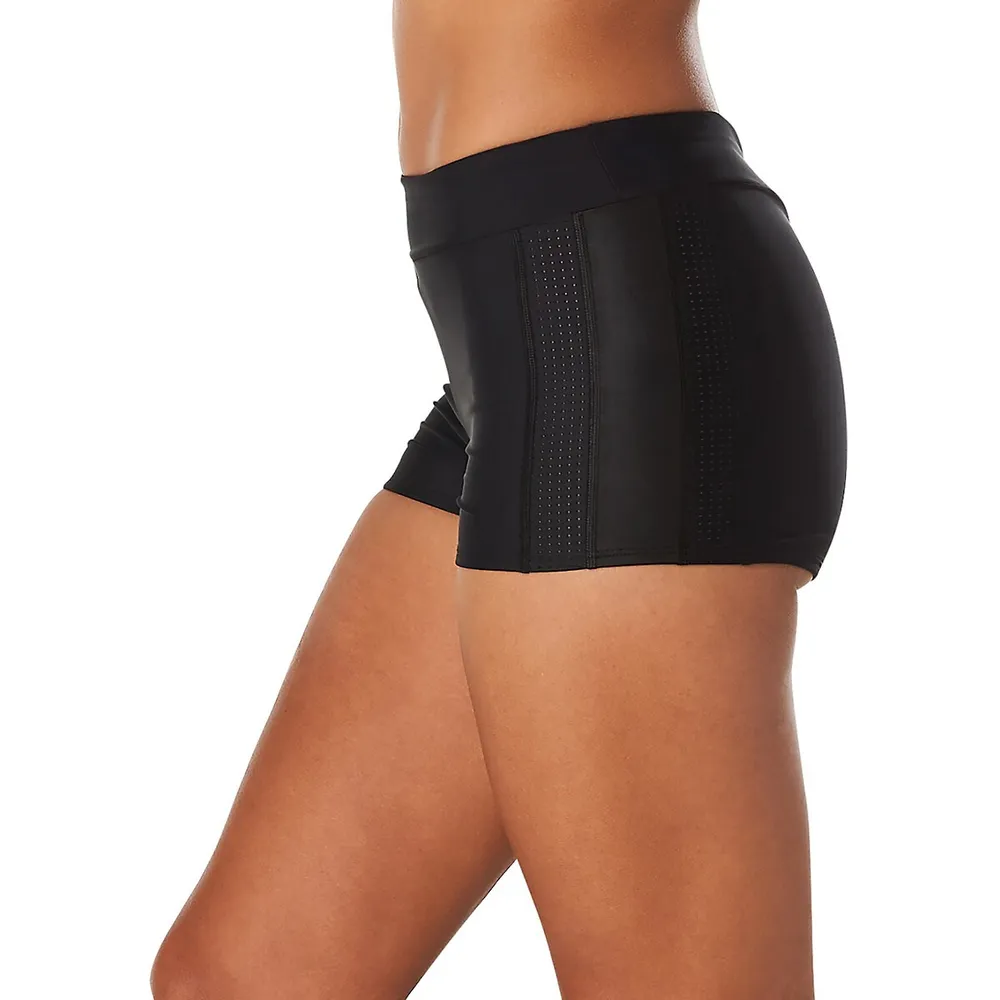 Quantum Sheen Boyshort Swim Bottoms